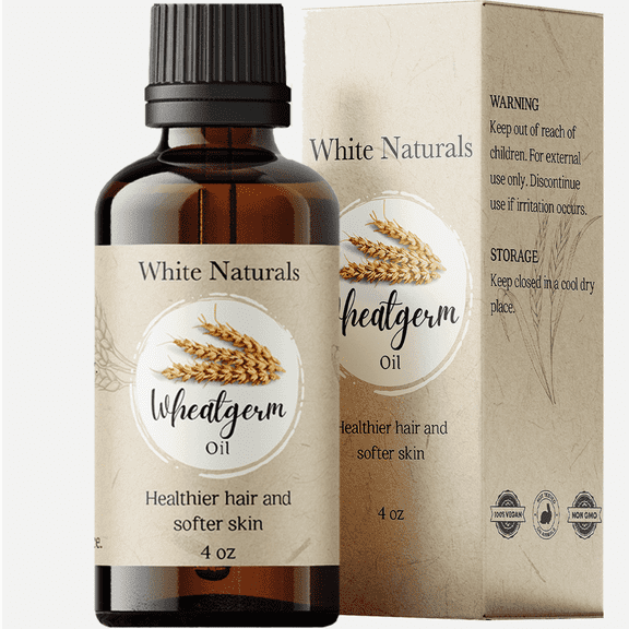 Wheatgerm Carrier Oil, Cold-pressed Unrefined, Organic 100% Pure, Wheat Germ , Rich in Vitamin E, For Skin, Hair, Nails & Stretch Marks