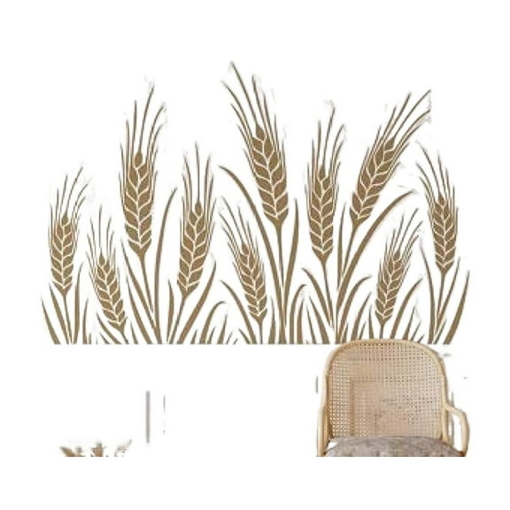Wheat Grass Wall Decal Grass Wall Stickers Nature Vinyl Wall Wheat Stalk Decor Wheat Cereal Art Plant Wall Decoration Bedroom Kitchen