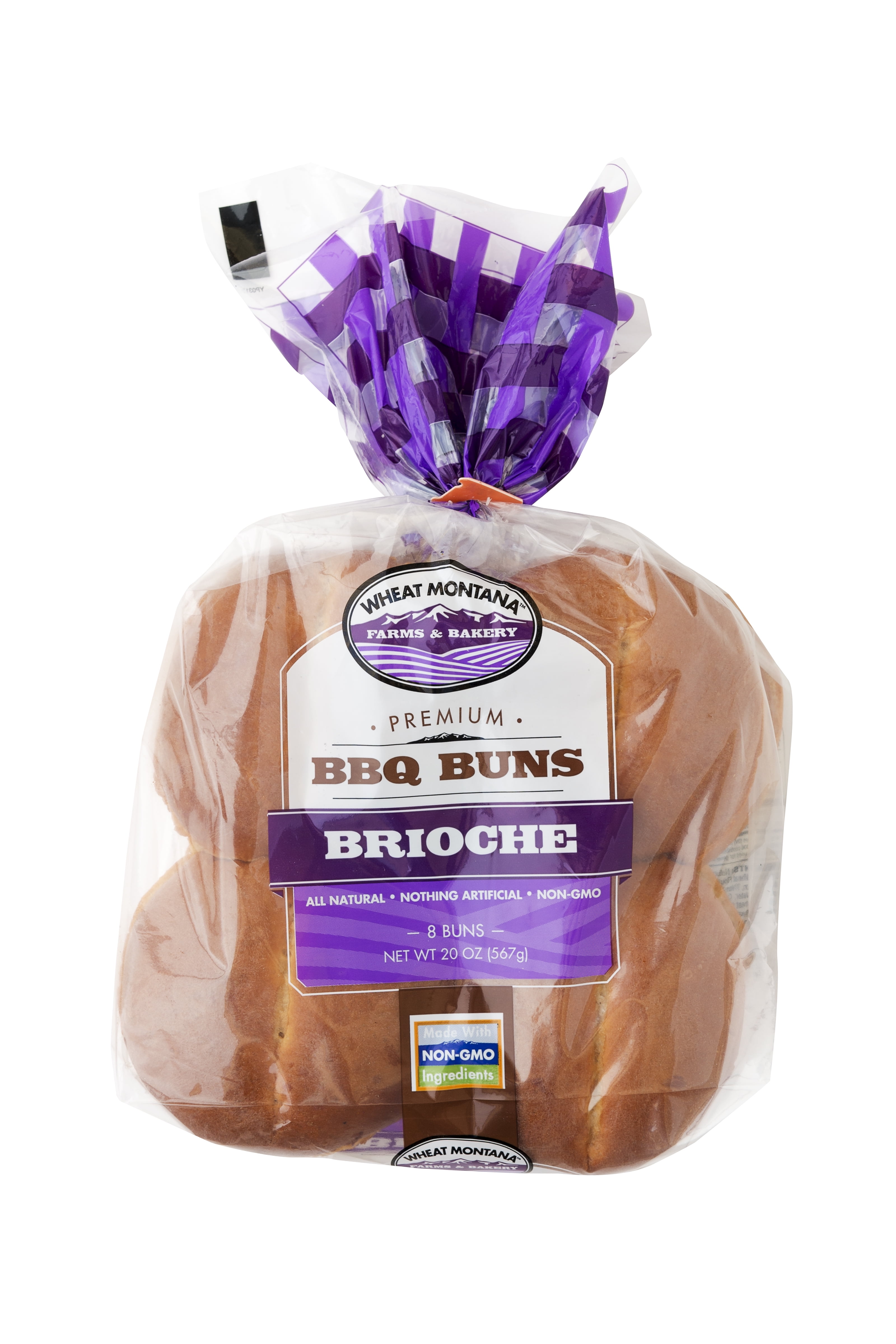 Wheat Montana 4" BBQ Brioche Hamburger Buns, 8ct, 20oz