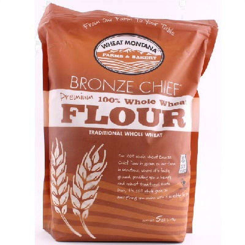 Wheat Montana Bronze Chief 100 Whole Wheat Flour, 5 Lb (Pack of 2