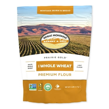 Wheat Montana Bakery, Prairie Gold Whole Wheat Flour, Non-GMO Verified, Certified Kosher, 5 lbs