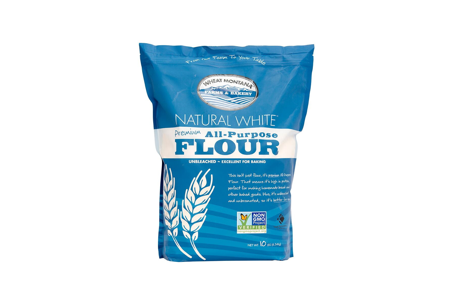 Wheat Montana Bakery, White All-Purpose Unbleached Flour, Non-GMO Verified, Certified Kosher, 10 lbs
