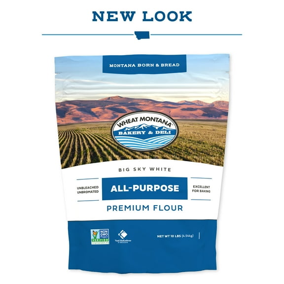 Wheat Montana Bakery, White All-Purpose Unbleached Flour, Non-GMO Verified, Certified Kosher,  10 lbs