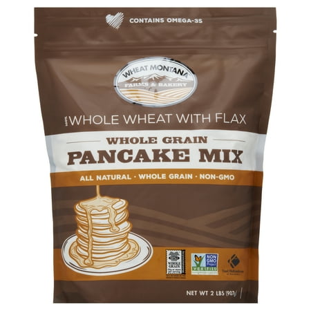 Wheat Montana Whole Wheat Pancake Mix W-Flax, 2 lb