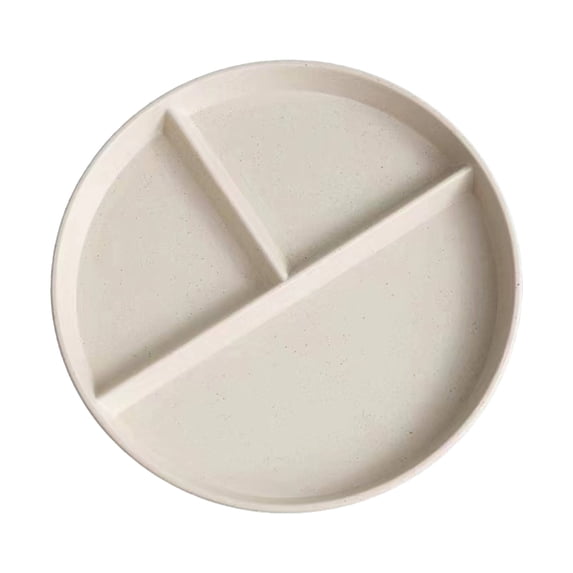 Wheat Plates, Reusable Divided Plates with 3 Compartments, Bariatric Portion Control Plates, Microwave & Dishwasher Safe Eco Friendly Dinnerware, Salad Lunch Tray for Adults Kids