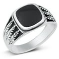 thumbnail image 1 of Wheat Stalk Feather Leaf Ring .925 Sterling Silver Band Jewelry Female Male Unisex Size 7, 1 of 4