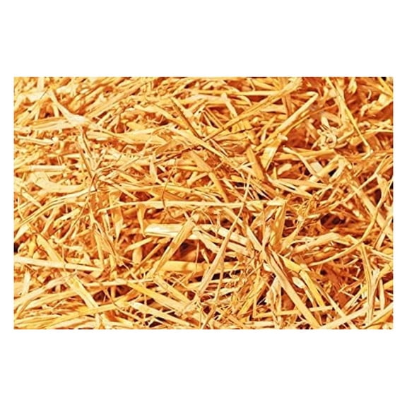 Wheat Straw Bedding & Mulch - 36lb Compressed Bale - Natural Animal Bedding for Chickens, Rabbits, Horses; Garden Mulch for Vegetables, Compost, Weed Control