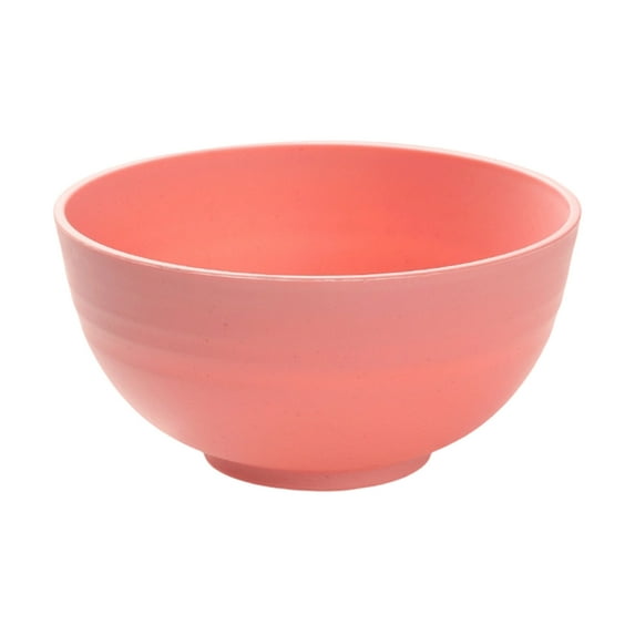 Wheat Straw Bowl - BPA-Free Plastic Salad Cereal Bowls, Microwave & Dishwasher Safe, Lightweight & Unbreakable, for Soup, Pasta, Noodles, Snacks, Stackable, Eco-Friendly, 5.9x3 Inch Red