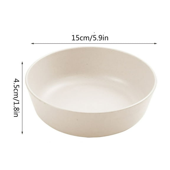 Wheat Straw Bowl, Eco-Friendly Fiber Bowl, 15cm Large Ramen Salad Bowl, Dishwasher Microwave Safe, Lightweight Unbreakable for Kitchen Dining