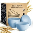 thumbnail image 1 of Wheat Straw Bowls Set of 4 Large Unbreakable Bowls - Microwave Safe Bowls - Dishwasher Safe Reusable, 1 of 7