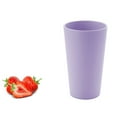 thumbnail image 1 of Wheat Straw Cups - 17oz Reusable Unbreakable Plastic Tumbler for Kitchen, Dishwasher Safe Water Glasses for Drinking, Coffee, Juice, Tea(Purple), 1 of 3