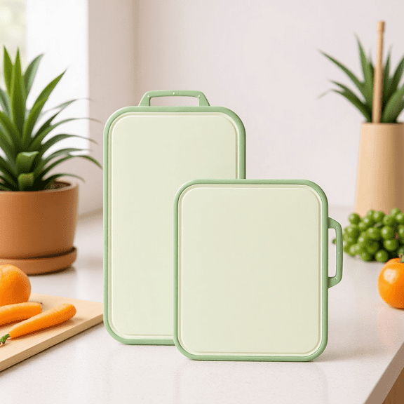 Wheat Straw Cutting Board Double Sided Antibacterial Plastic Non Slip Kitchen Chopping Board