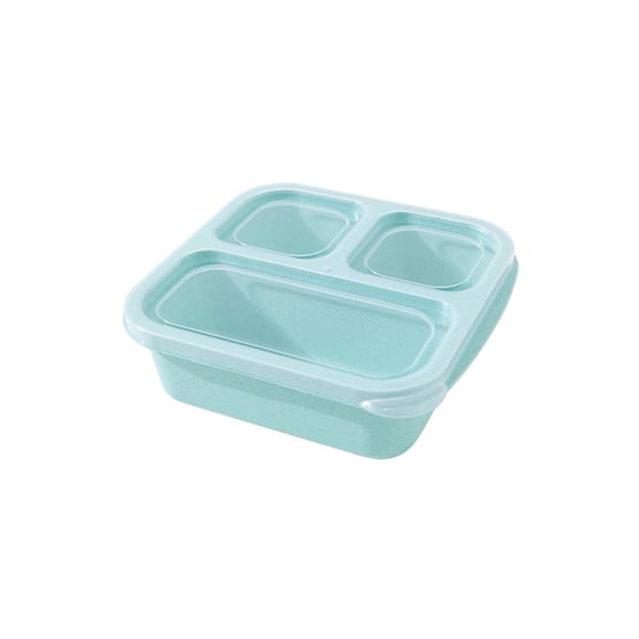 Wheat Straw Divided Dish, Multi-Compartment Snack Tray, Candy & Dim Sum Serving Box, 5-Section Eco-Friendly Tray for Fruits & Nuts, Microwave Safe Snack Plate, Portable Party Tray, Green