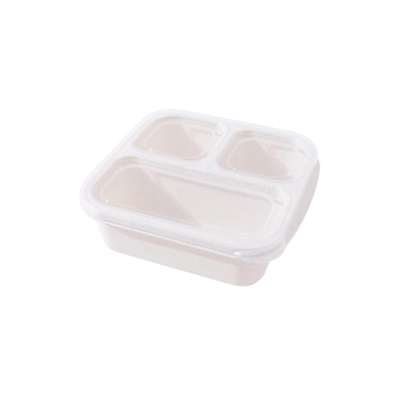 Wheat Straw Divided Dish, Multi-Compartment Snack Tray, Candy & Dim Sum Serving Box, 5-Section Eco-Friendly Tray for Fruits & Nuts, Microwave Safe Snack Plate, Portable Party Tray, White