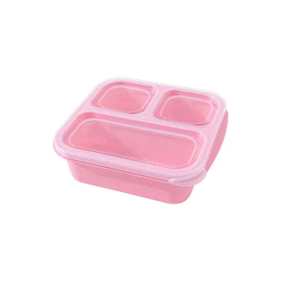 Wheat Straw Divided Dish, Multi-Compartment Snack Tray, Candy & Dim Sum Serving Box, 5-Section Eco-Friendly Tray for Fruits & Nuts, Microwave Safe Snack Plate, Portable Party Tray, Pink