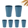 thumbnail image 1 of Wheat Straw Glasses,6Pcs Reusable Dishwasher Safe Water Glasses for Kitchen,QZS Reusable Plastic Cups for Kitchen,Outdoor,Home,13.5OZ, 1 of 6