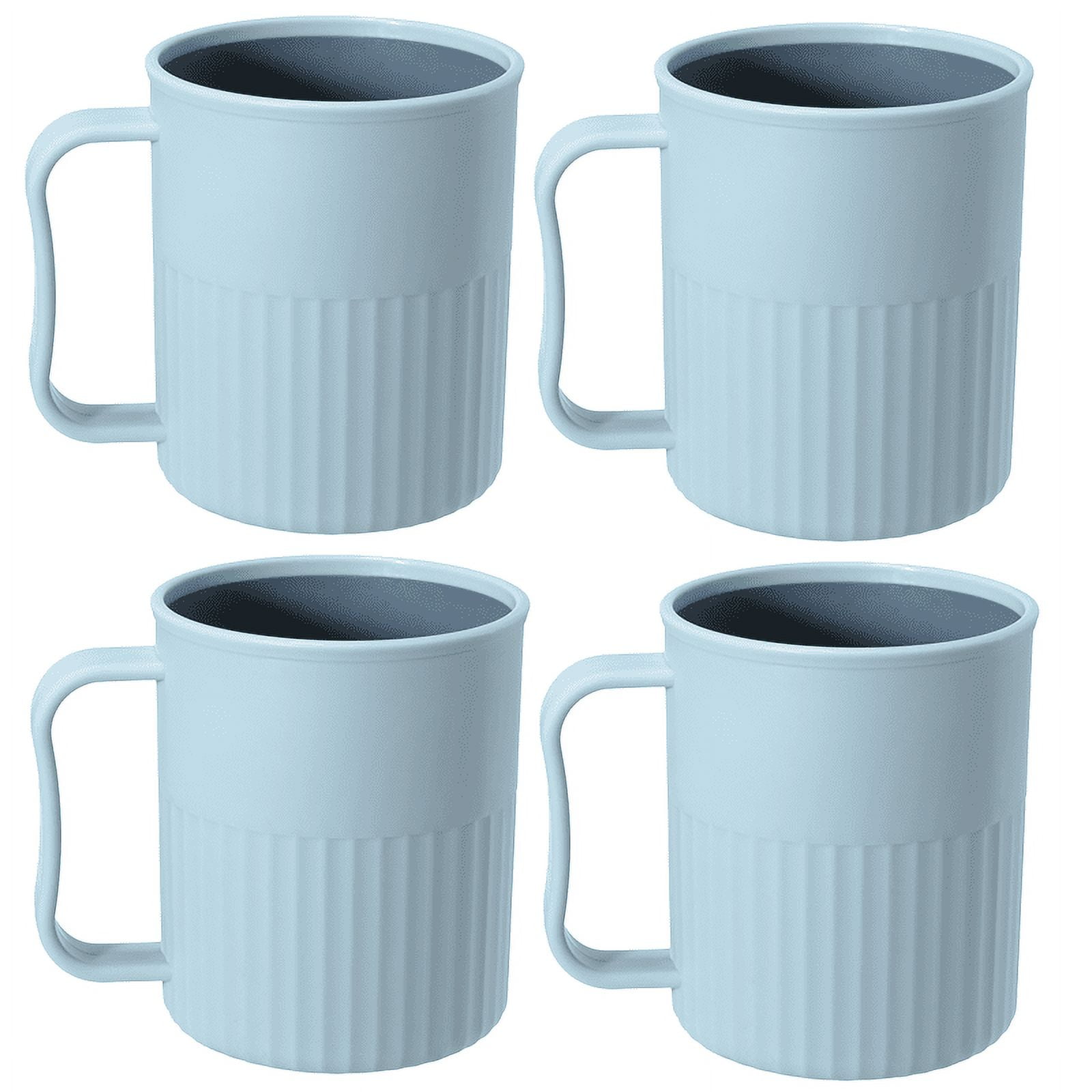 Okuna Outpost 6-Pack 12oz Wheat Straw Mugs, Unbreakable Coffee Mug Set with  Handles, 3 Colors with 2 of Each Plastic Mug for Breakfast, Brunch, Home in  2023
