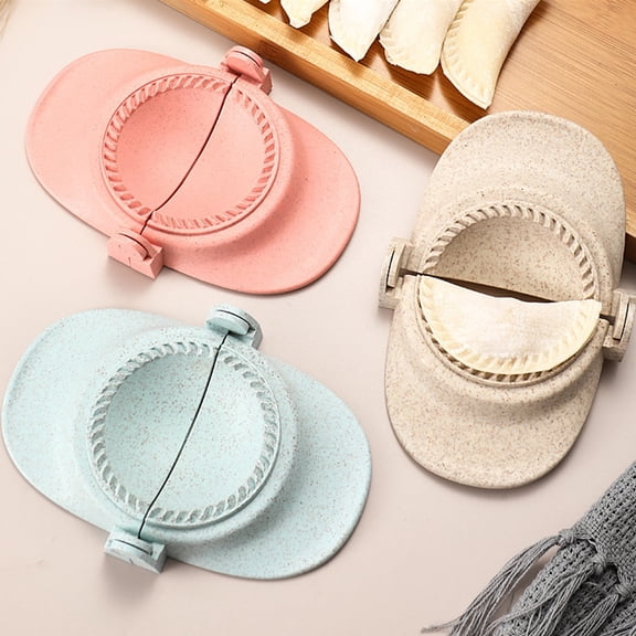 Wheat Straw Plastic Dumpling Maker Press Tool for Easy Homemade Dumplings and Pastries, Eco-Friendly Kitchen Gadget for Beginners and Home Cooks, Compact and Dishwasher Safe