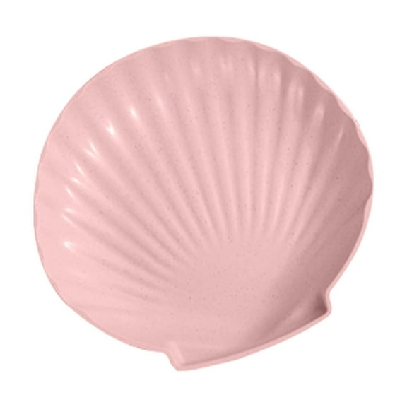 Wheat Straw Plates, Reusable Shell Shape Dishes Dishwasher and Microwave Safe, Unbreakable Dinner Plates, 5.9x5.51 inch
