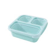 Wheat Straw Snack Box 3-Compartment Tray Nut and Dried Fruit Container Eco-Friendly Lightweight 7x7x2 Inch for Office Snack To-Go Work Travel Food Storage