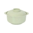 thumbnail image 1 of Wheat Straw Soup Bowl with Lid and Double Handles Microwave Safe Rice Porridge Oatmeal Bowl Easy to Clean (Green), 1 of 6