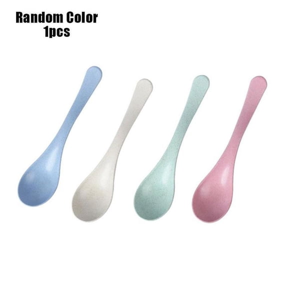 Wheat Straw Spoon Convenient Tableware Stirring Spoon Tool V5X6 Kitchen E9T6