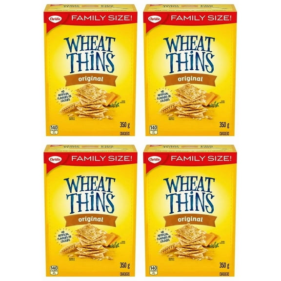 Wheat Thins Original Crackers, Family Size, 350g (4 Pack)
