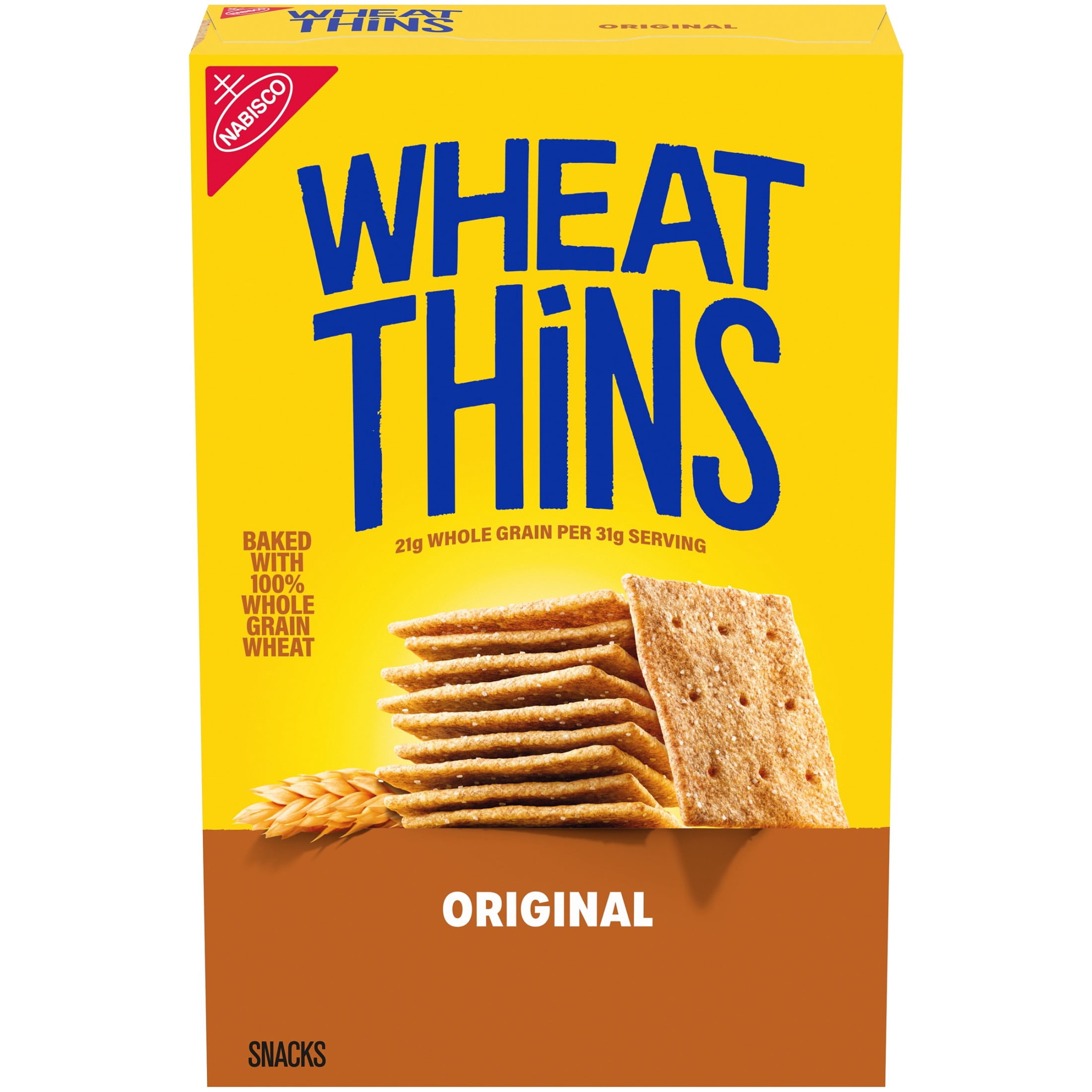 WHEAT THINS Original Snacks, Whole Grain Wheat Crackers, Snack Crackers, 8.5 oz