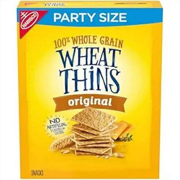 Wheat Thins Original Snacks, Whole Grain Wheat Crackers, Snack Crackers, Party Size, 20 oz Box