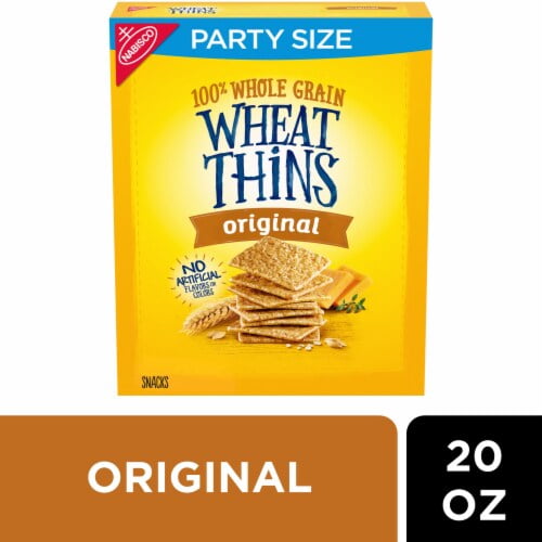 Wheat Thins Original Whole Grain Wheat Crackers 20 oz - Pack of 2