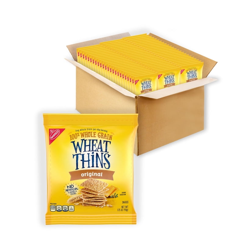 Wheat Thins Original Whole Grain Wheat Crackers, 72 Snack Packs 
