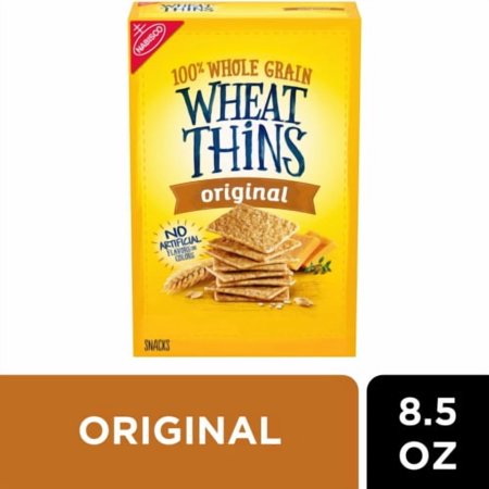 Wheat Thins Original Whole Grain Wheat Crackers 8.5 oz - Pack of 2