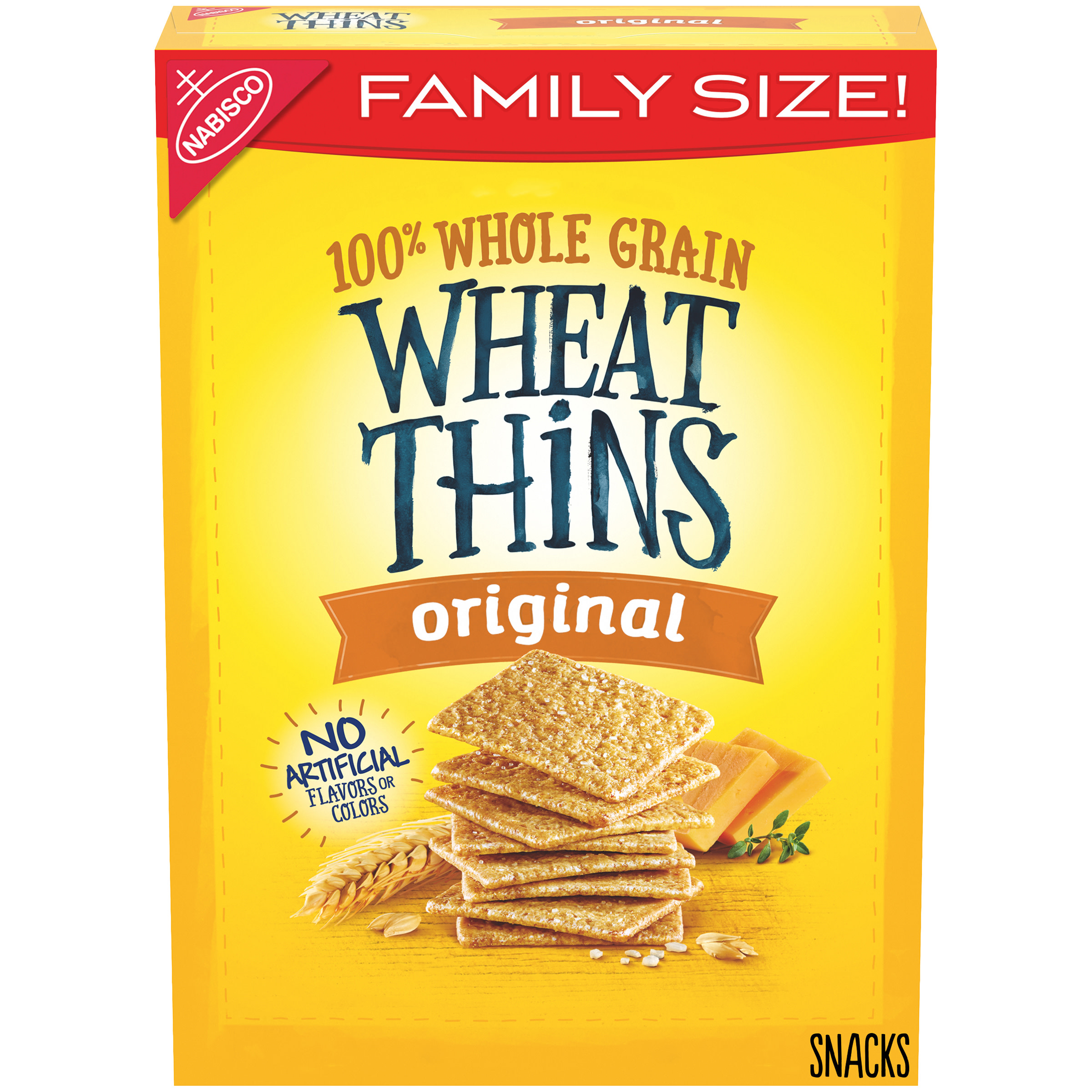 Wheat Thins Original Whole Grain Wheat Crackers, Family Size, 16 oz - image 1 of 16