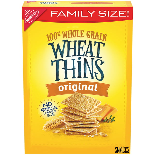 Wheat Thins Original Whole Grain Wheat Crackers, Family Size, 16 oz