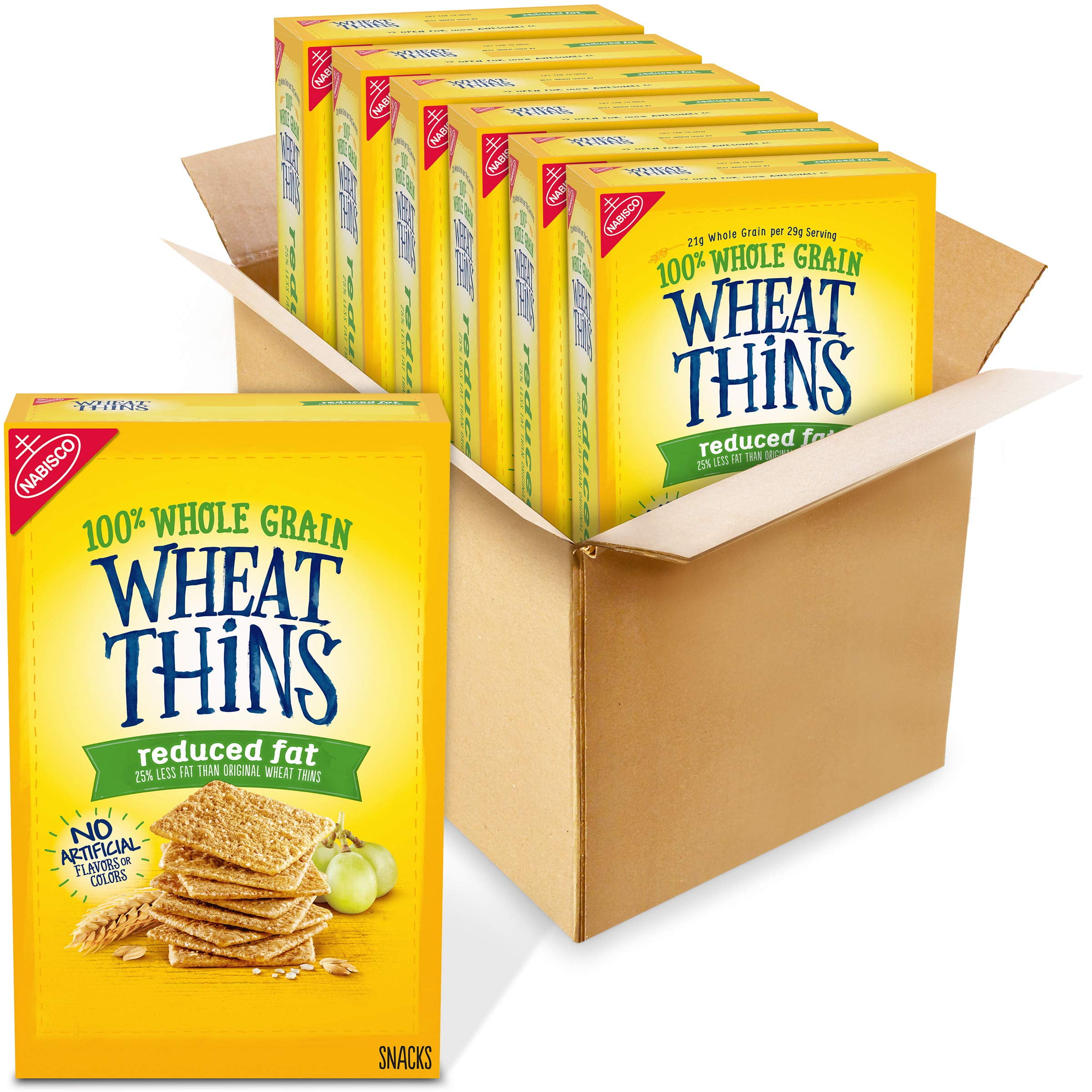 Wheat Thins Reduced Fat Whole Grain Wheat Crackers, 6 8.oz Boxes
