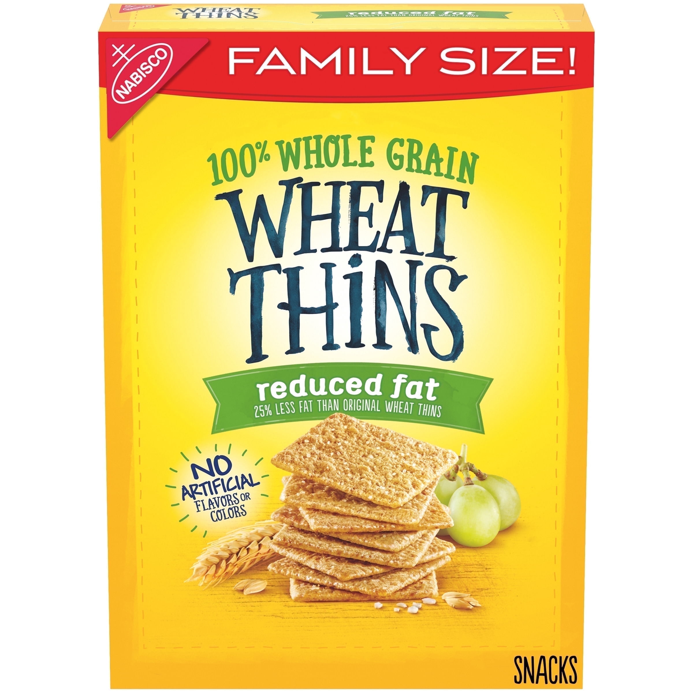 Wheat Thins Reduced Fat Whole Grain Wheat Crackers, Family Size, 14.5 oz