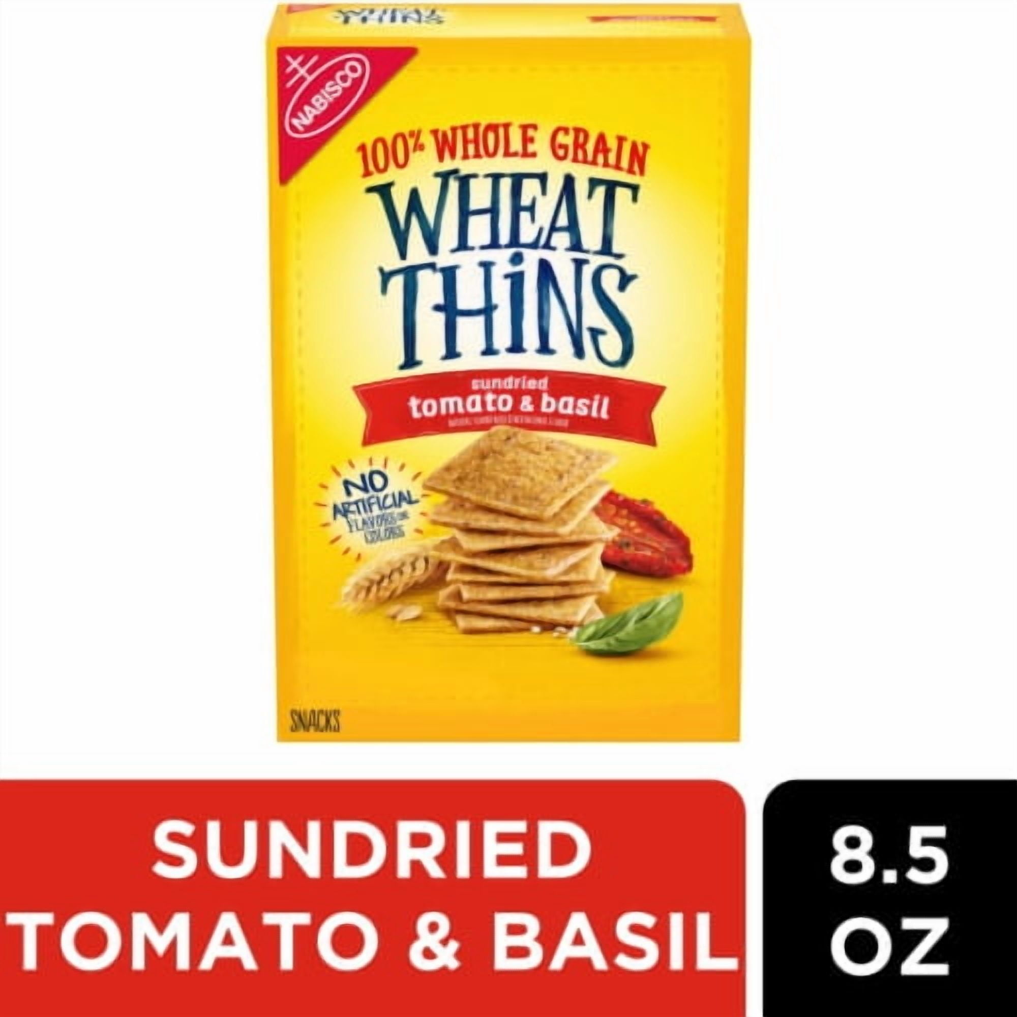 Wheat Thins Sundried Tomato & Basil Whole Grain Wheat Crackers 8.5 oz - Pack of 2