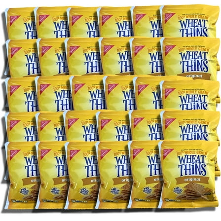Wheat Thins Whole Grain Cracker Wheat Thins 1.75 Oz, 30 Pack