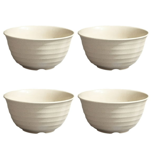 DEEPCRAFF Dinner Bowls Beige Wheatstraw 4 Inch