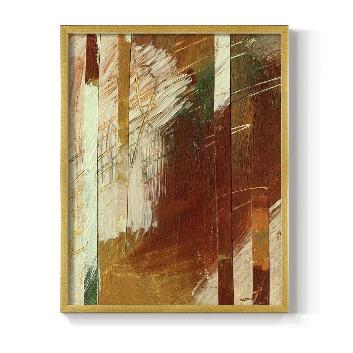Wheaten I Framed Print in Gold Solid Wood 8 x 10 Framed Print