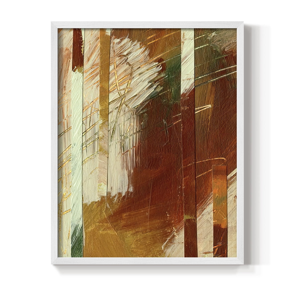Wheaten I Framed Print in White Solid Wood 8 x 10 Framed Print