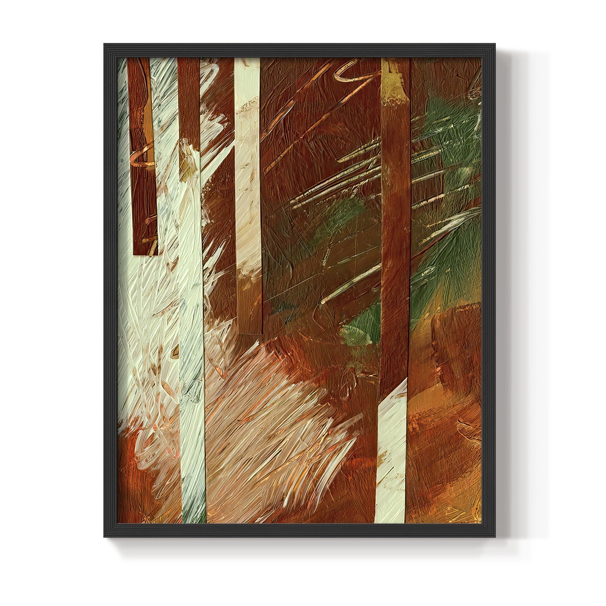 Wheaten II Framed Print in Black Solid Wood 16 x 20 Framed Print