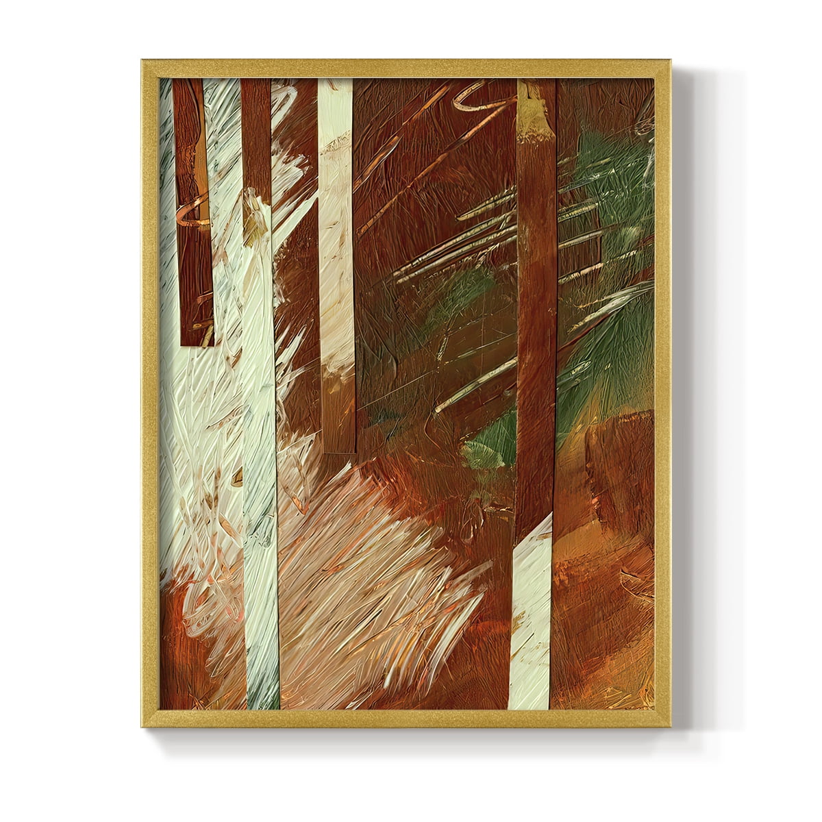 Wheaten II Framed Print in Gold Solid Wood 8 x 10 Framed Print