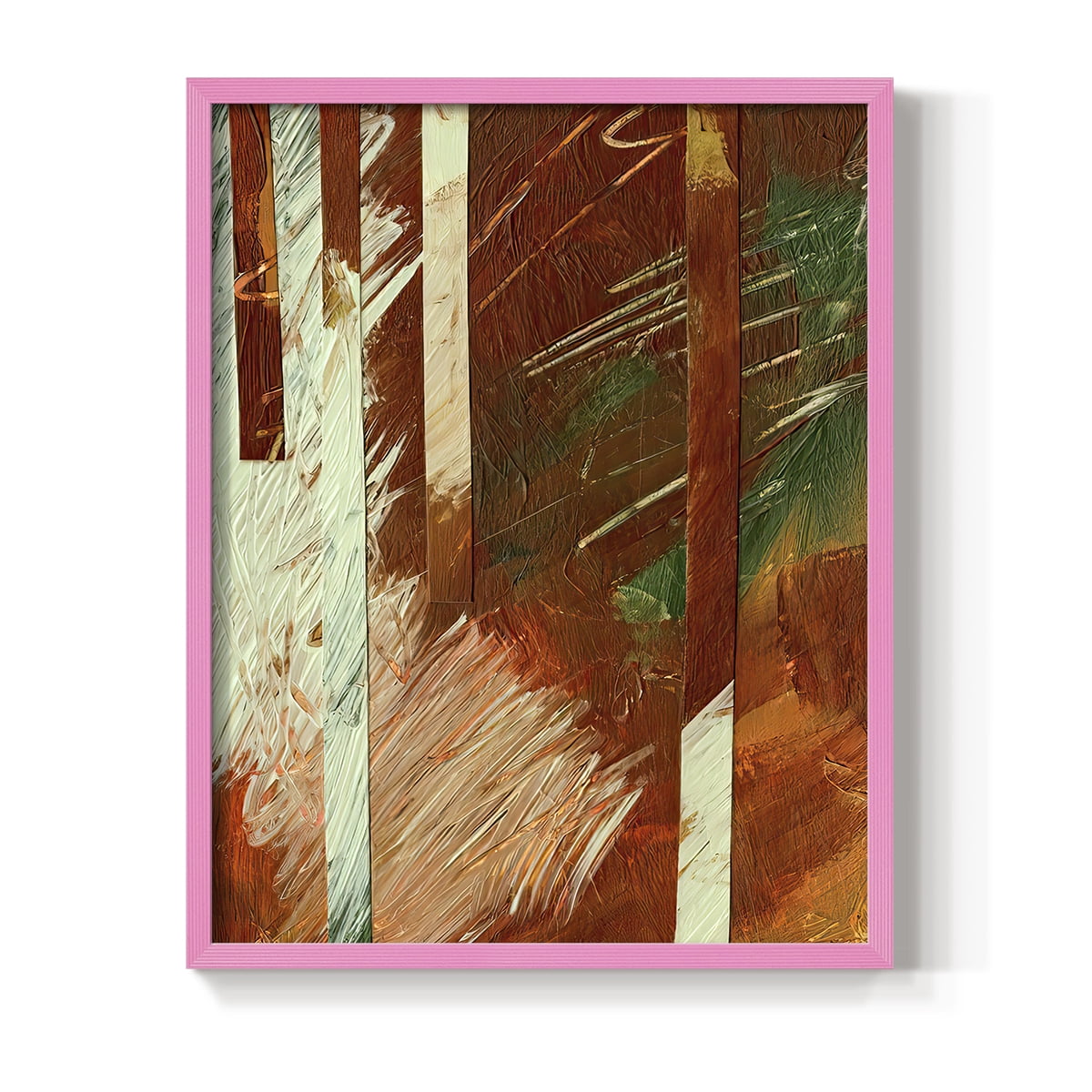Wheaten II Framed Print in Pink Solid Wood 11 x 14 Framed Print