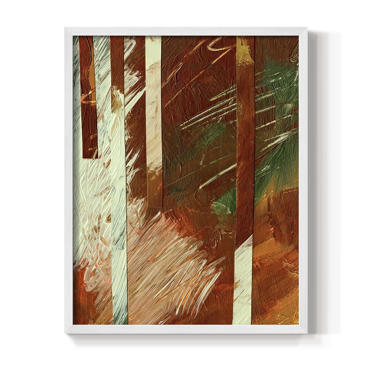 Wheaten II Framed Print in White Solid Wood 11 x 14 Framed Print