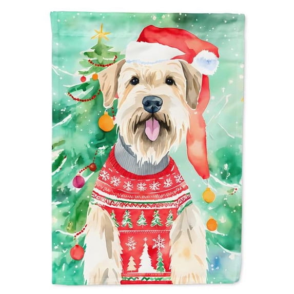 Wheaten Terrier Christmas Garden Flag 11.25 in x 15.5 in