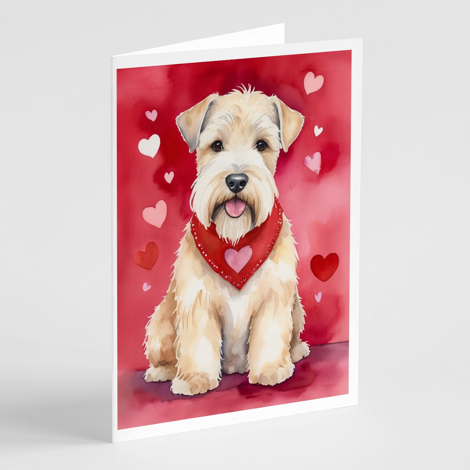 Wheaten Terrier My Valentine Greeting Cards Pack of 8 7 in x 5 in