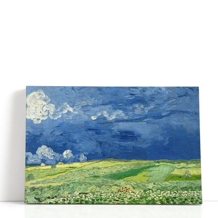 Wheatfield Under Thunderclouds, 1890 - Wrapped Canvas Print Wall Art | 18" W x 12" H