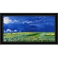thumbnail image 1 of Wheatfields under Thunderclouds 40x22 Large Black Ornate Wood Framed Canvas Art by Vincent van Gogh, 1 of 2