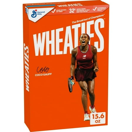 Wheaties Breakfast Cereal, Breakfast of Champions, 100% Whole Wheat Flakes, 15.6(pack of 2)